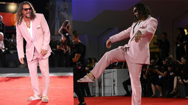 Venedik Film Festivaline damga vurdu Terlik ve pembe ojesiyle katıldı