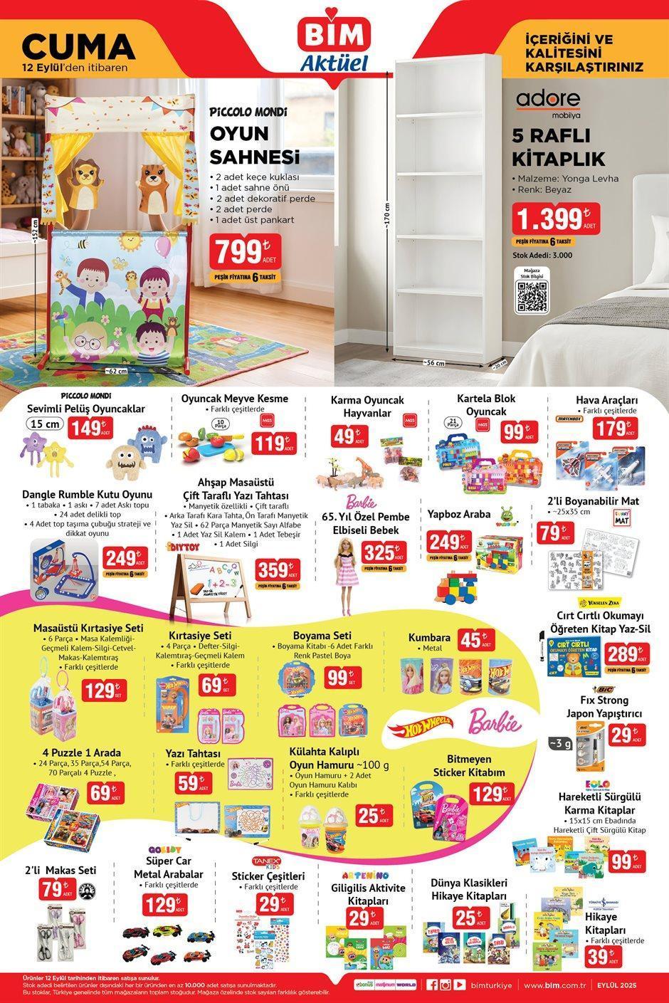 BİM 12 EYLÜL CUMA YENİ AKTÜEL KATALOG