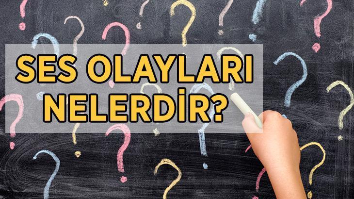 Ses Olayları Nelerdir? Türkçe Ses Bilgisi Ünsüz Benzeşmesi, Ünsüz Değişimi, Ünlü Düşmesi, Ünlü Değişimi, Ünsüz Türemesi ve Ünlü Türemesi ile İlgili Örnekler