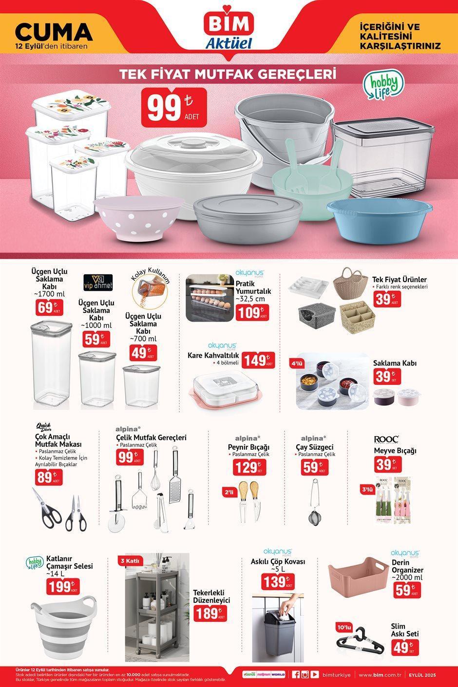 12 EYLÜL CUMA BİM AKTÜEL İNDİRİMLERİ 12 EYLÜL CUMA BİM AKTÜEL İNDİRİMLERİ