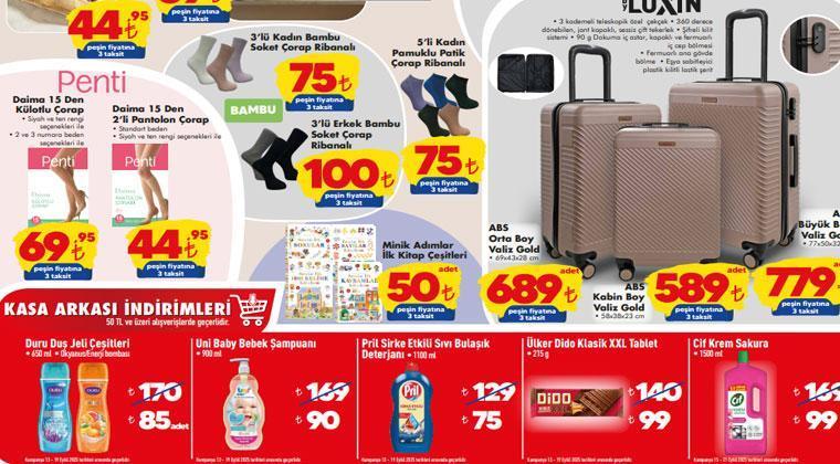 ŞOK 13-16 EYLÜL KATALOĞU 🚩 ŞOKta bugün neler satışta Bambu çamaşır sepeti, hurç, şemsiye ve valiz çeşitleri...