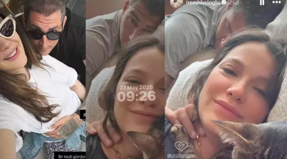 Quedan pocos días para que sea madre. Nuevas poses de İrem Helvacıoğlu con su barriguita.