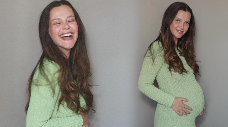 Quedan pocos días para que sea madre. Nuevas poses de İrem Helvacıoğlu con su barriguita.