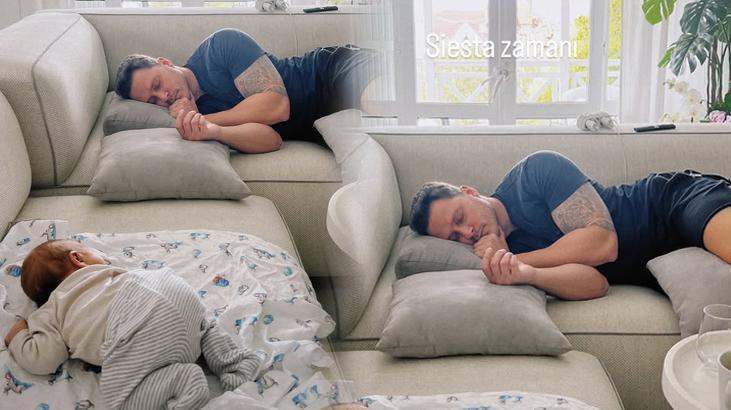 Burak Çelik ve oğlu Kaan Aslandan yeni kare Siesta zamanı Burak Çelik ve oğlu Kaan Aslandan yeni kare Siesta zamanı