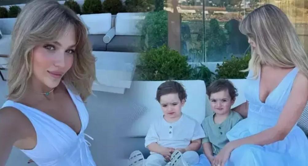 Emir ve Ayelin eğlenceli halleri Yasemin Şefkatli paylaştı: Bahçe işlerine bakıyor artık
