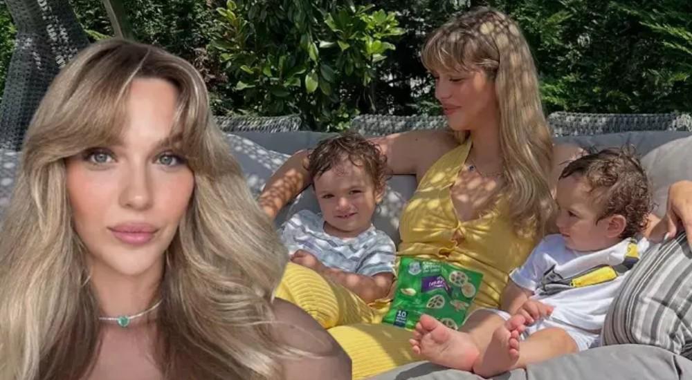 Emir ve Ayelin eğlenceli halleri Yasemin Şefkatli paylaştı: Bahçe işlerine bakıyor artık