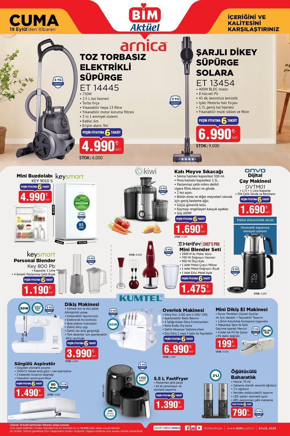 19 EYLÜL CUMA BİM AKTÜEL KATALOĞU