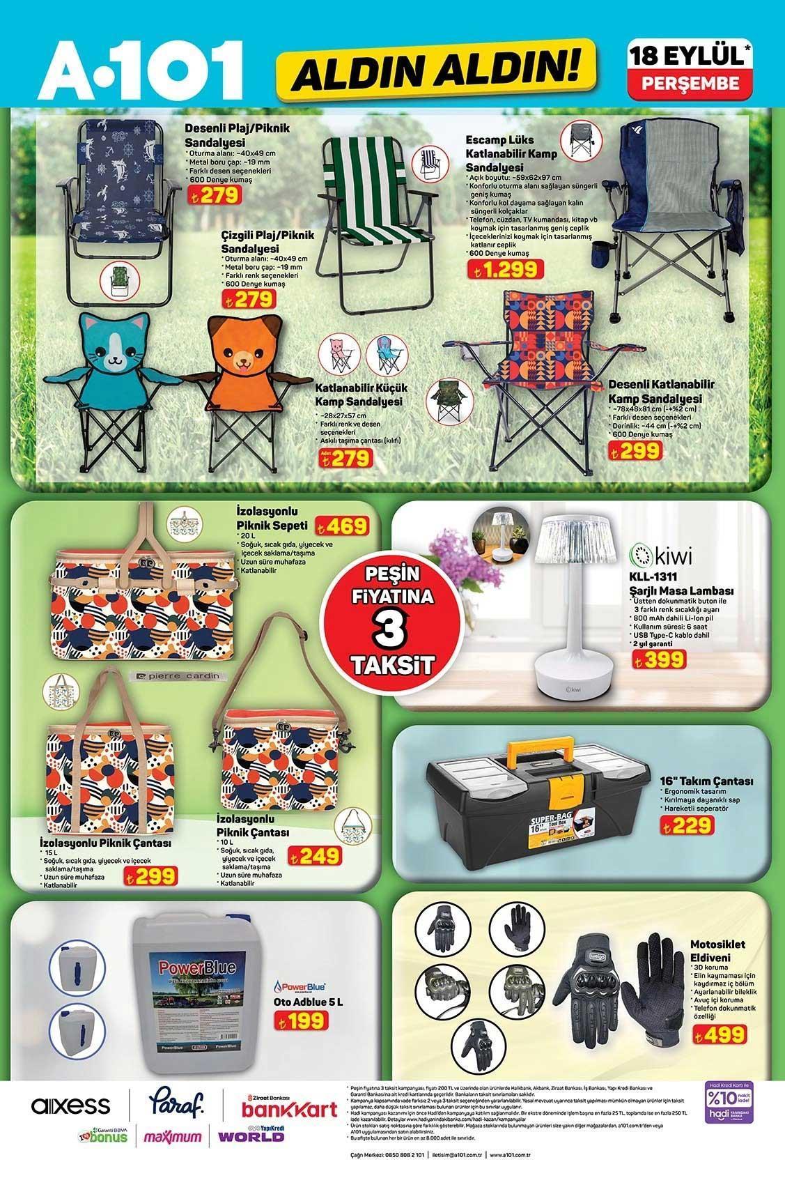 A 101 kataloğu paylaşıldı: A101 Aldın Aldın 18 Eylül Perşembe aktüel kataloğunda hangi ürünler var? A101 ALDIN ALDIN 18 EYLÜL AKTÜEL KATALOĞU