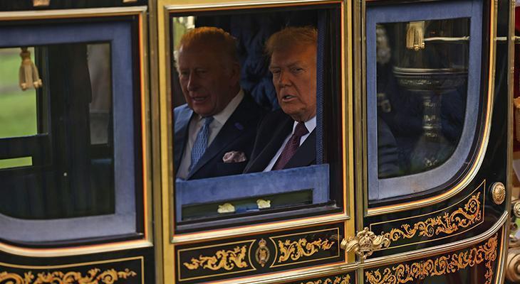 ABD Başkanı Trump'ın İngiltere temasları sürüyor! Kral Charles ile bir araya geldi