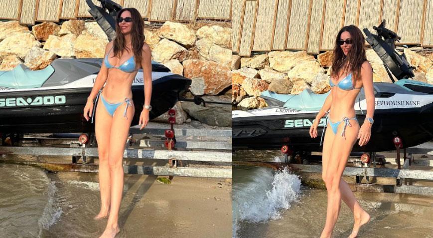 Defne Samyeliden yeni tatil pozları geldi Fiziği ile genç kızlara taş çıkarttı