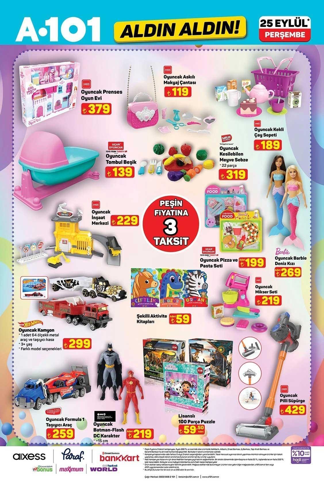 25 EYLÜL A101 ALDIN ALDIN AKTÜEL KATALOĞU