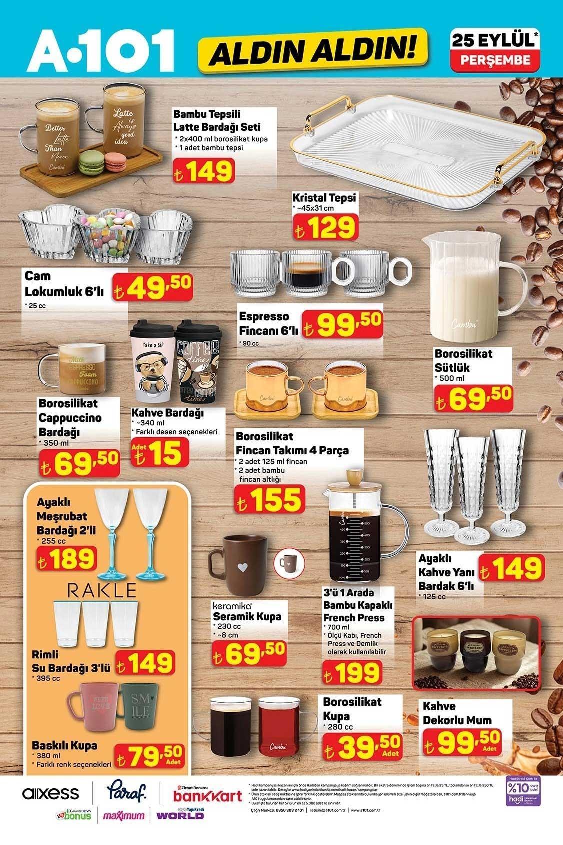 25 EYLÜL A101 ALDIN ALDIN AKTÜEL KATALOĞU