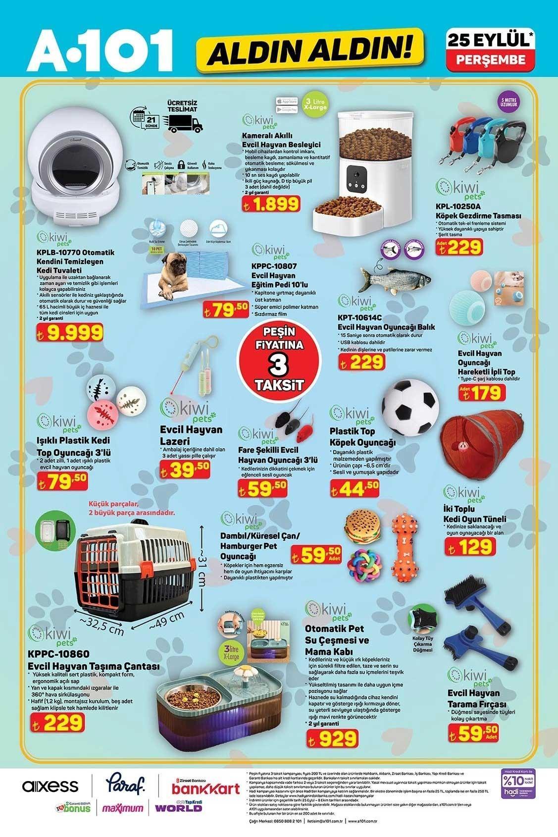 25 EYLÜL A101 ALDIN ALDIN AKTÜEL KATALOĞU