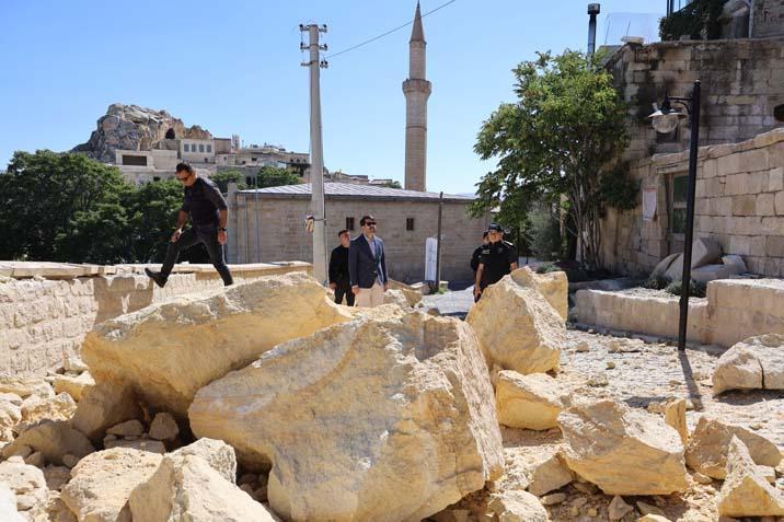 Bir günde ikinci kaya düştü Dehşete düşüren görüntüler…