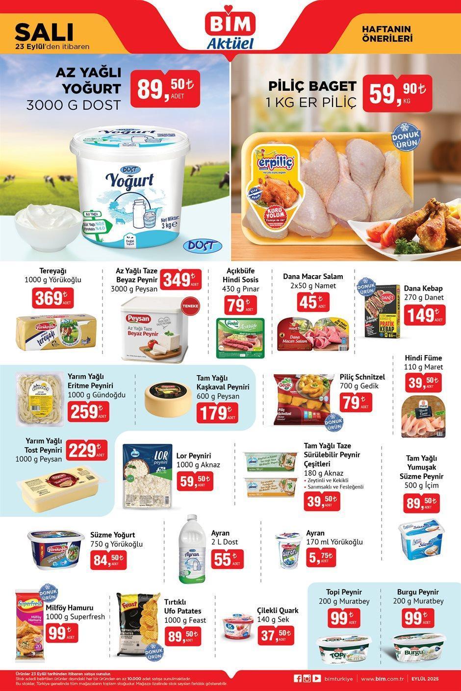 23 EYLÜL SALI BİM KATALOĞU SATIŞTA