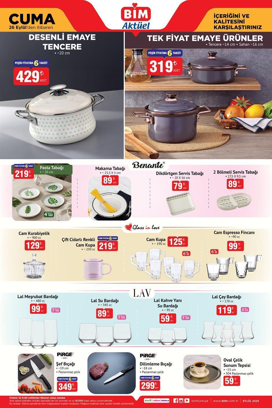 BİM 26 EYLÜL CUMA AKTÜEL KATALOĞU