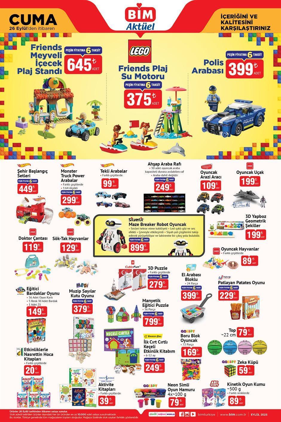 BİM 26 EYLÜL CUMA AKTÜEL KATALOĞU