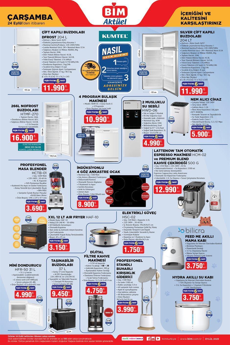 24 EYLÜL ÇARŞAMBA EVE TESLİM KATALOĞU