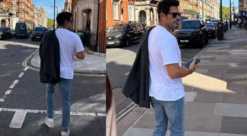 Fahriye Evcen Londra sokaklarını podyuma çevirdi