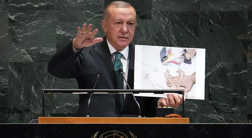 İşte Erdoğanın BMde gösterdiği fotoğraflar