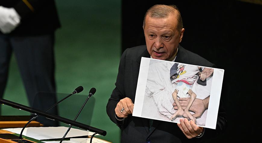 İşte Erdoğanın BMde gösterdiği fotoğraflar