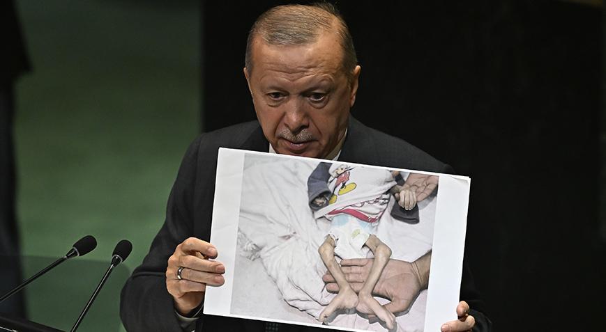 İşte Erdoğanın BMde gösterdiği fotoğraflar