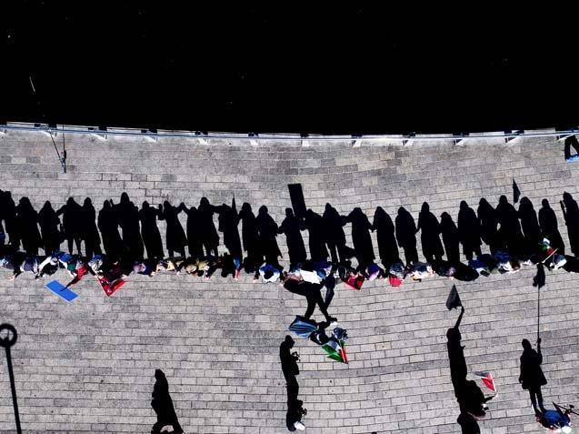 Filistin için el ele: ‘Gazze’nin sessiz çığlığına sesiz’