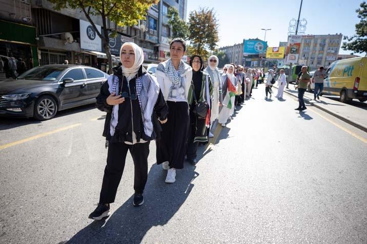 Filistin için el ele: ‘Gazze’nin sessiz çığlığına sesiz’