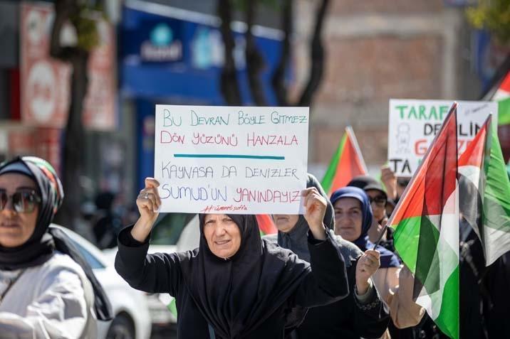 Filistin için el ele: ‘Gazze’nin sessiz çığlığına sesiz’