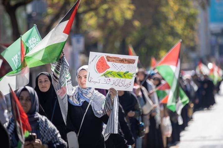 Filistin için el ele: ‘Gazze’nin sessiz çığlığına sesiz’