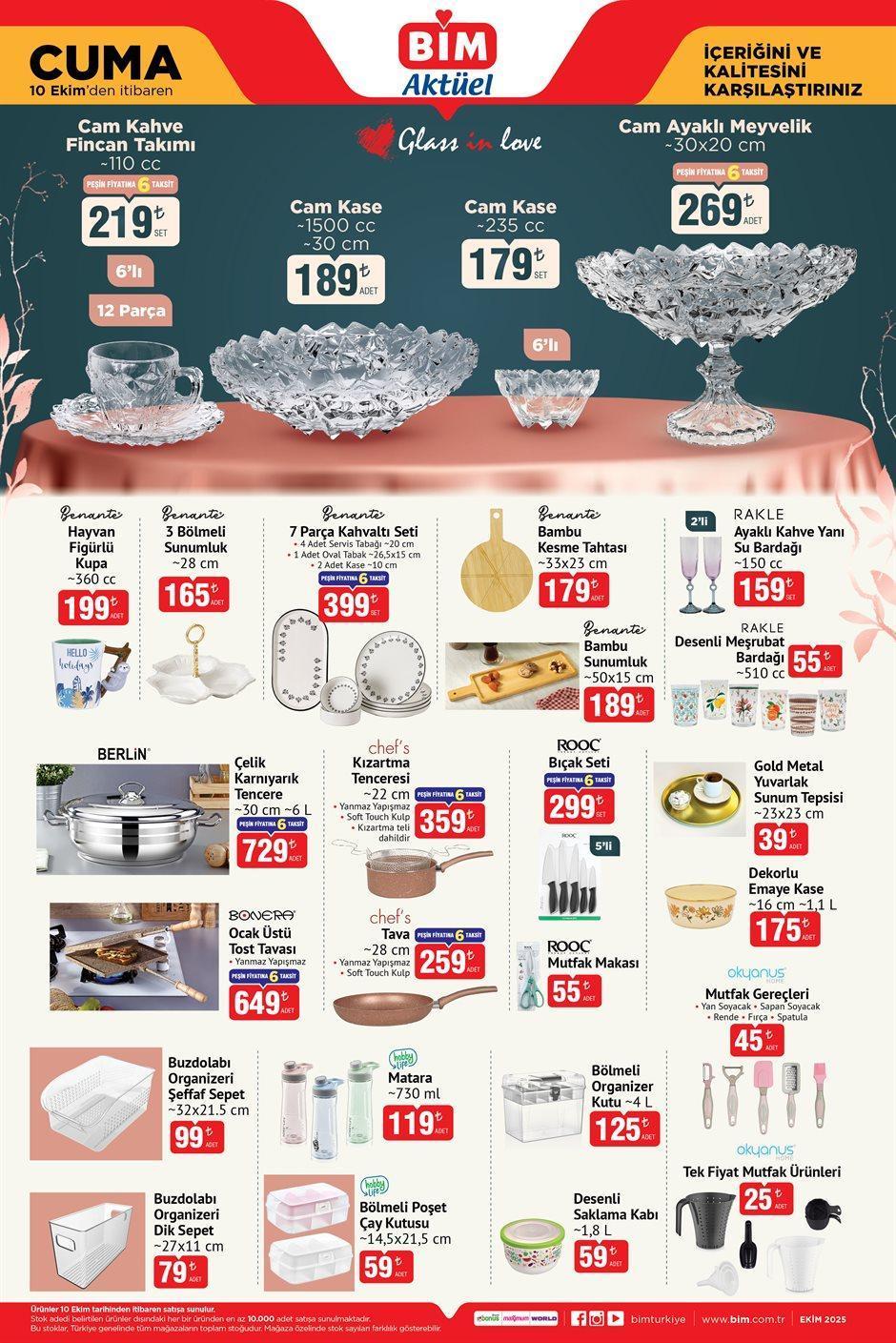 10 EKİM CUMA BİM AKTÜEL ÜRÜNLER KATALOĞU