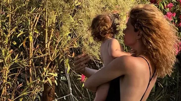 Burcu Biricik ve kızı Lunanın eğlenceli halleri