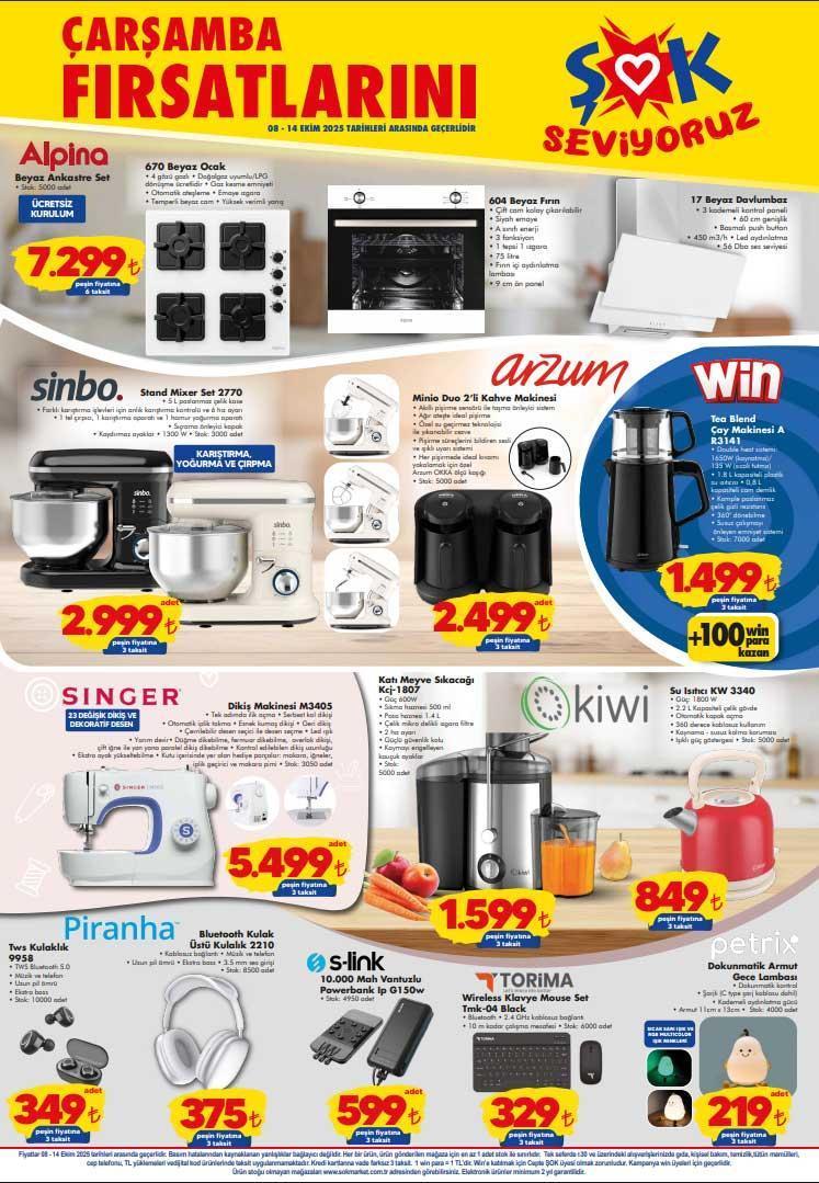 8-14 EKİM ŞOK AKTÜEL ÜRÜNLER KATALOĞU
