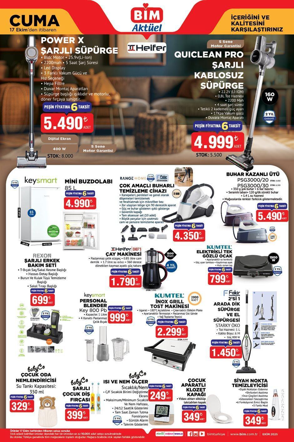 17 EKİM CUMA BİM AKTÜEL KATALOĞU