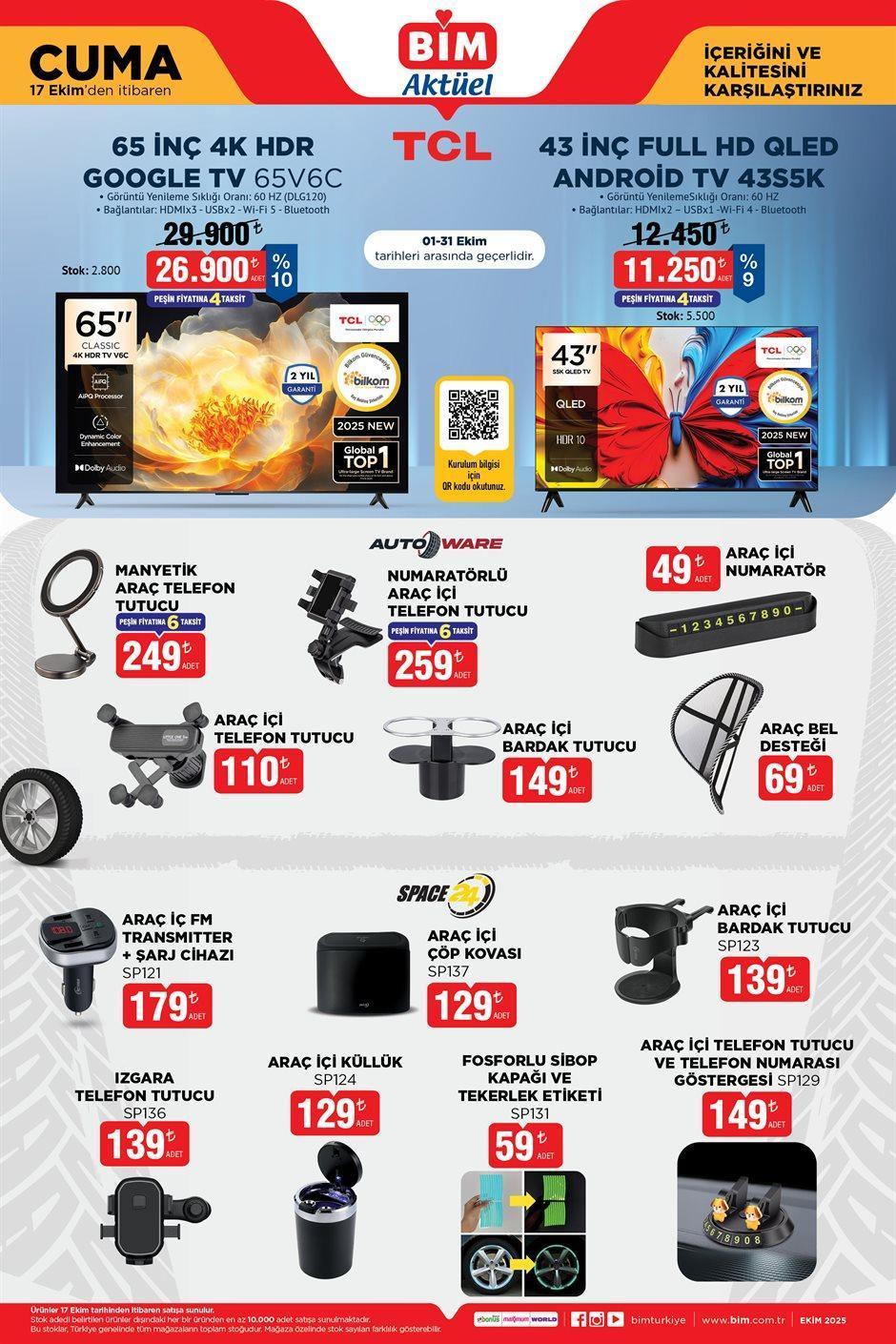 17 EKİM CUMA BİM AKTÜEL KATALOĞU