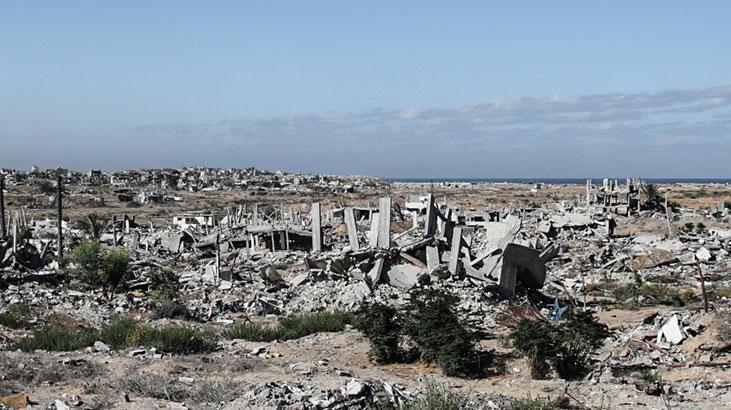 Ateşkesin ardından Gazze kentindeki yıkım görüntülendi