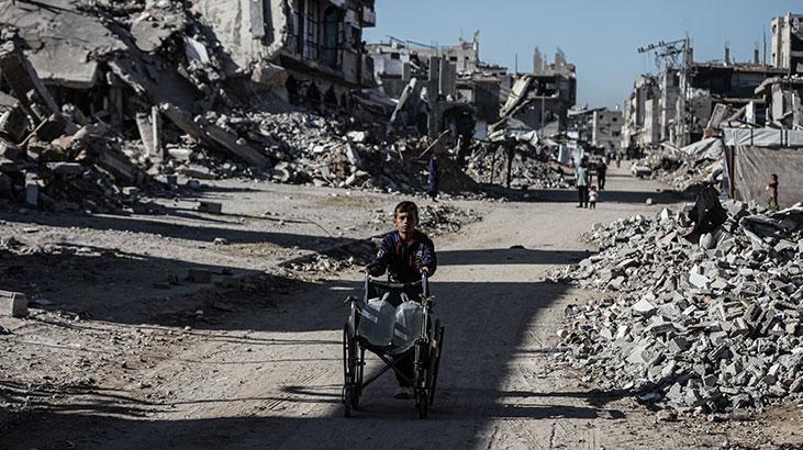 Ateşkesin ardından Gazze kentindeki yıkım görüntülendi