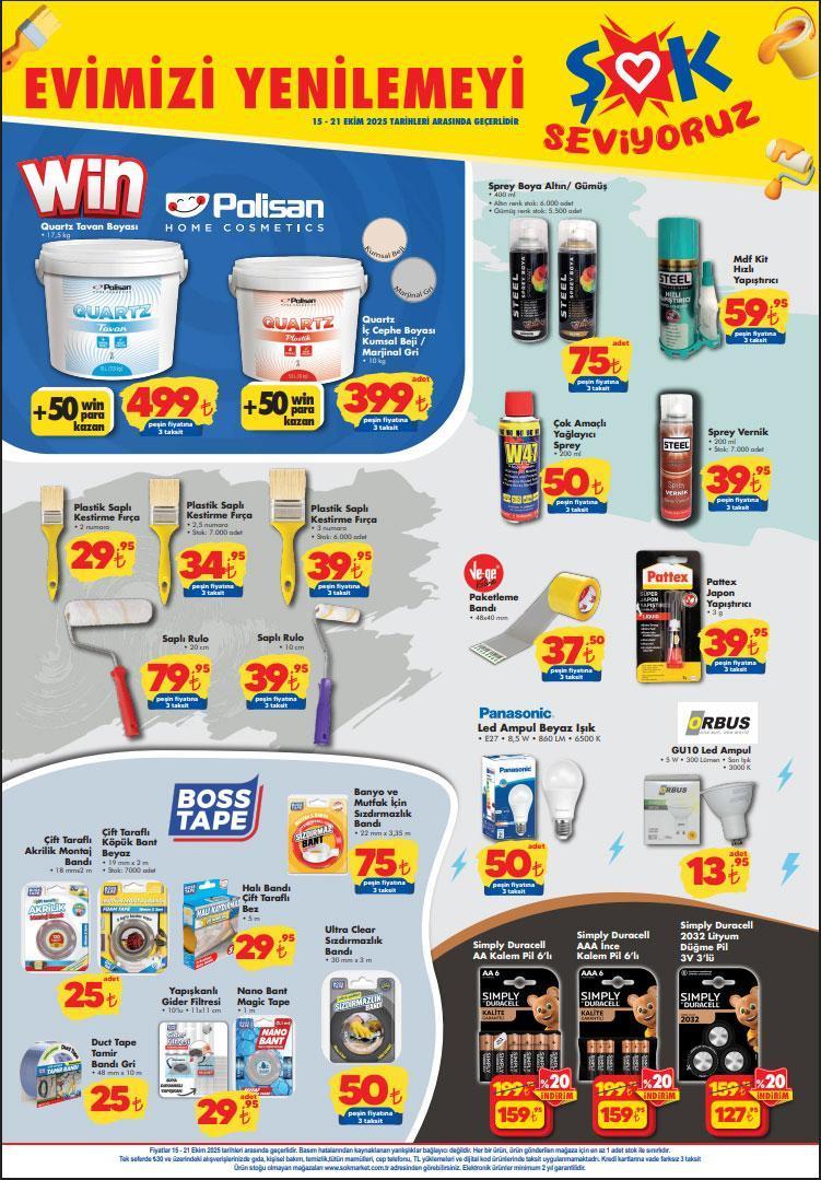 ŞOK 15-21 EKİM HAFTANIN FIRSATLARI KATALOĞU ŞOK 15-21 EKİM HAFTANIN FIRSATLARI KATALOĞU