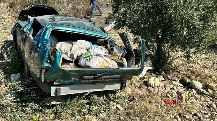 Kontrolden çıkan otomobil şarampole yuvarlandı: Karı koca hayatını kaybetti