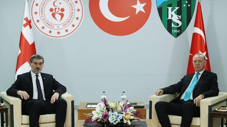 Cumhurbaşkanı Erdoğan ile Kavelaşvili bir araya geldi