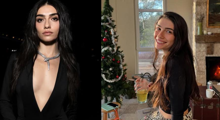 Hazar Ergüçlünün leopar sevdası Cesur kombini gündem oldu Hazar Ergüçlünün leopar sevdası Cesur kombini gündem oldu