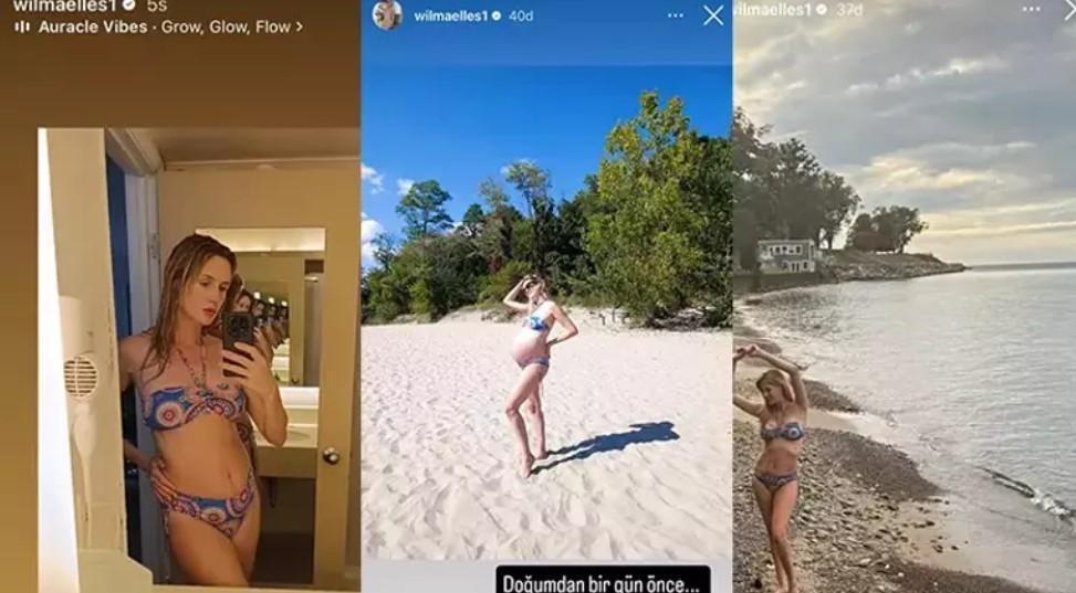 Fit haliyle dikkat çekti Wilma Elles ve bebeği Leon Mirzadan yeni kare