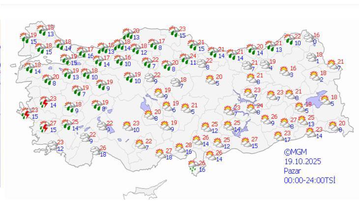 HAFTA SONU HAVA DURUMU SON BİLGİLER 🌦️Bu hafta sonu hava nasıl olacak Yağmur yağacak mı 18-19 Ekim 2025 il il yeni hava durumu tahminleri