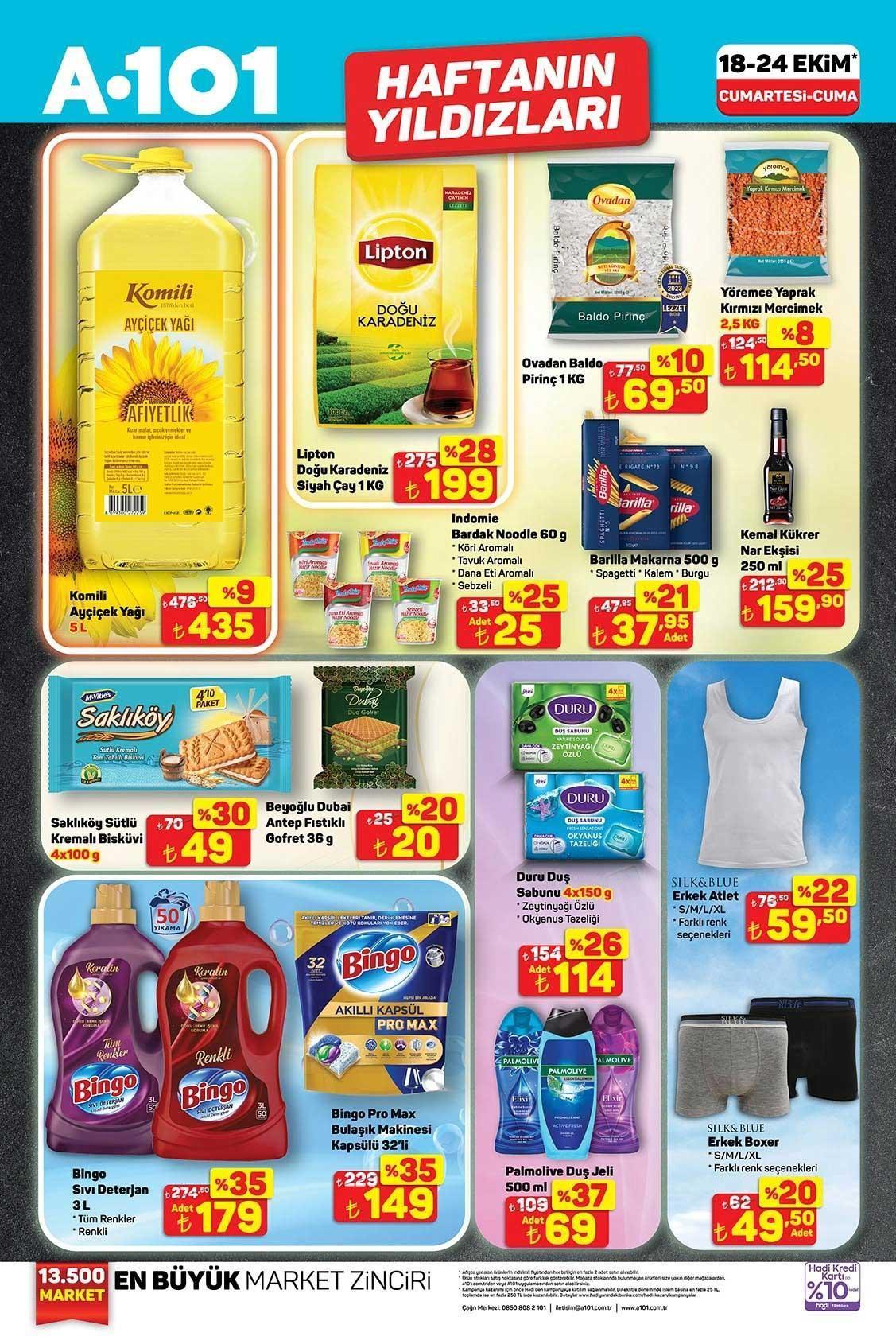 A101 HAFTANIN YILDIZLARI AKTÜEL KATALOĞU