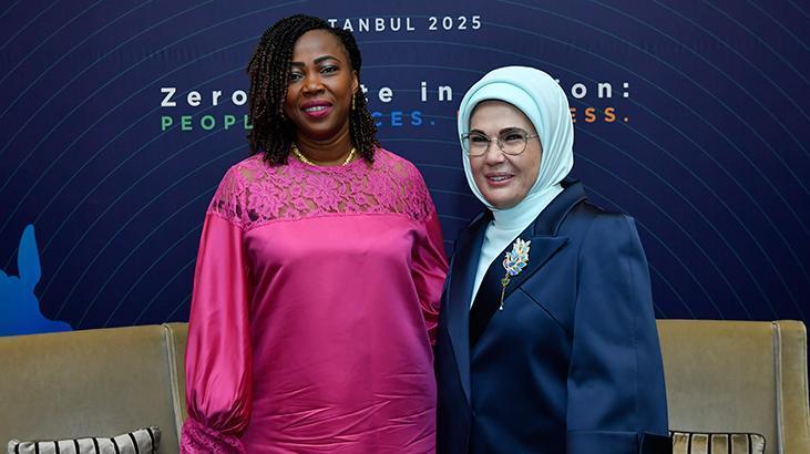 Emine Erdoğan, Sierra Leone Cumhurbaşkanı'nın eşi Fatima Maada Bio ile görüştü