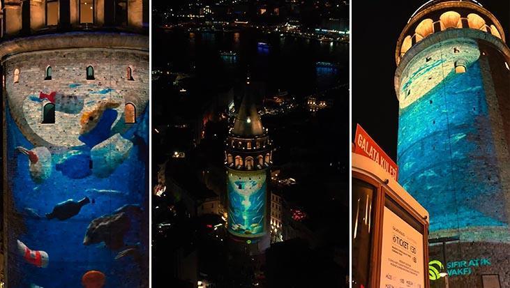 Emine Erdoğan'dan 'Sıfır Atık Forumu' kapsamında Galata Kulesi'ne yansıtılan görsellere ilişkin paylaşım