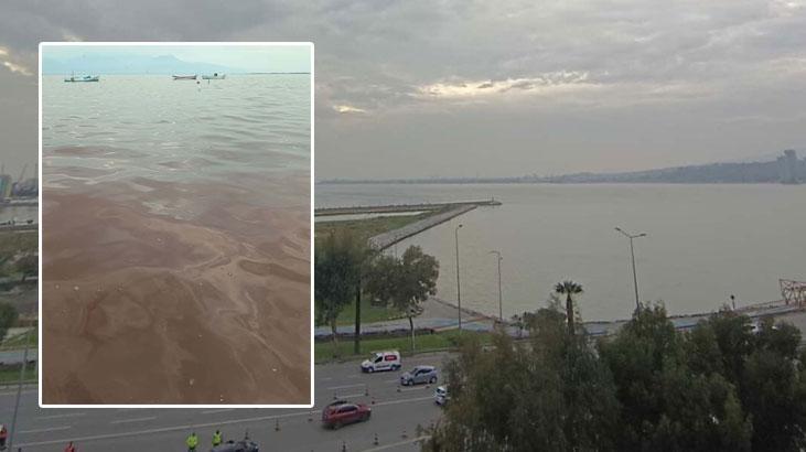 Körfez yine kahverengi! Kötü koku İzmir sahillerini esir aldı