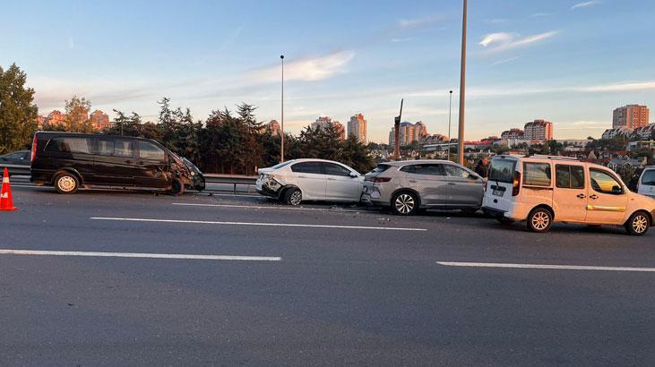 TEM Otoyolu'nda zincirleme kaza! Trafik durma noktasına geldi