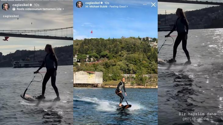 Çağla Şıkel shared her happiness. Another dream of mine came true.