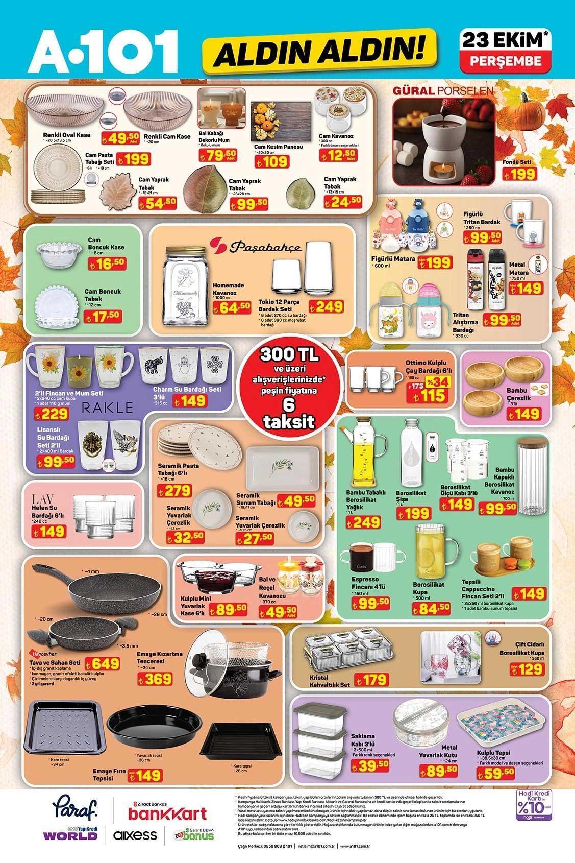 23 EKİM A101 AKTÜEL KATALOĞU